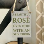 Beautiful rose metal sign