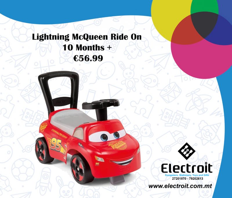 Cars lightning Mc Queen pusher Ride-on