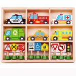 Wooden Transportation & Street sign Set