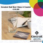 Greatest Dad Beer Glass & Coaster
