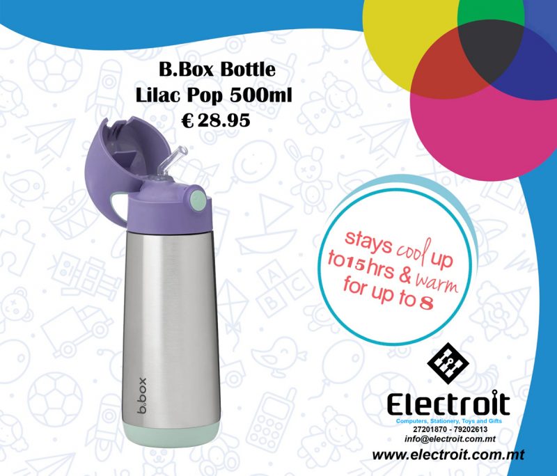 b.box Lilac Pop Insulated bottle