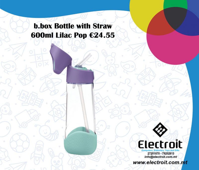 b.box Tritan Lilac Pop Bottle 600ml