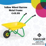 Yellow Wheel Barrow Metal Frame