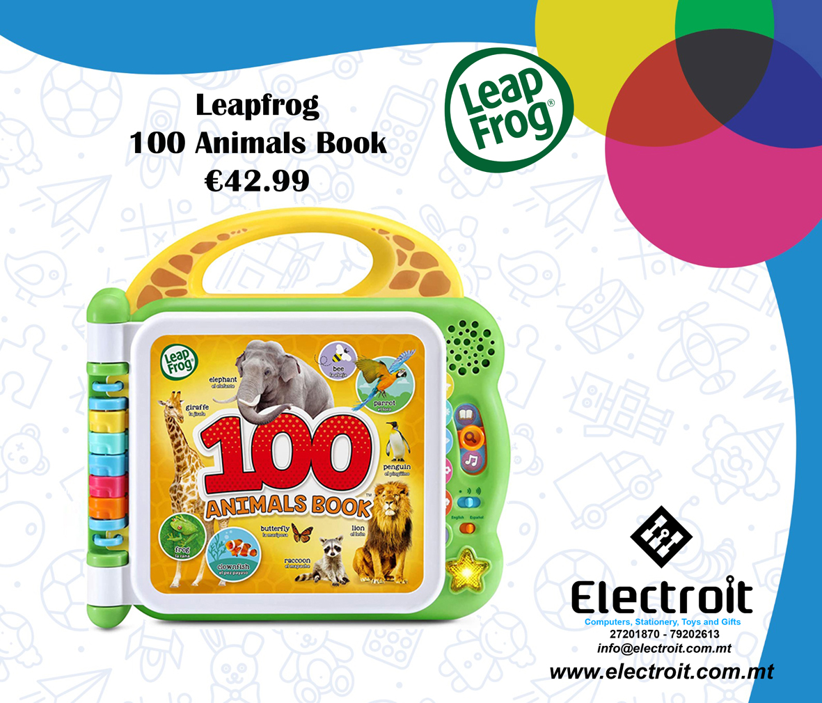 LeapFrog 100 Animals Book Electroit