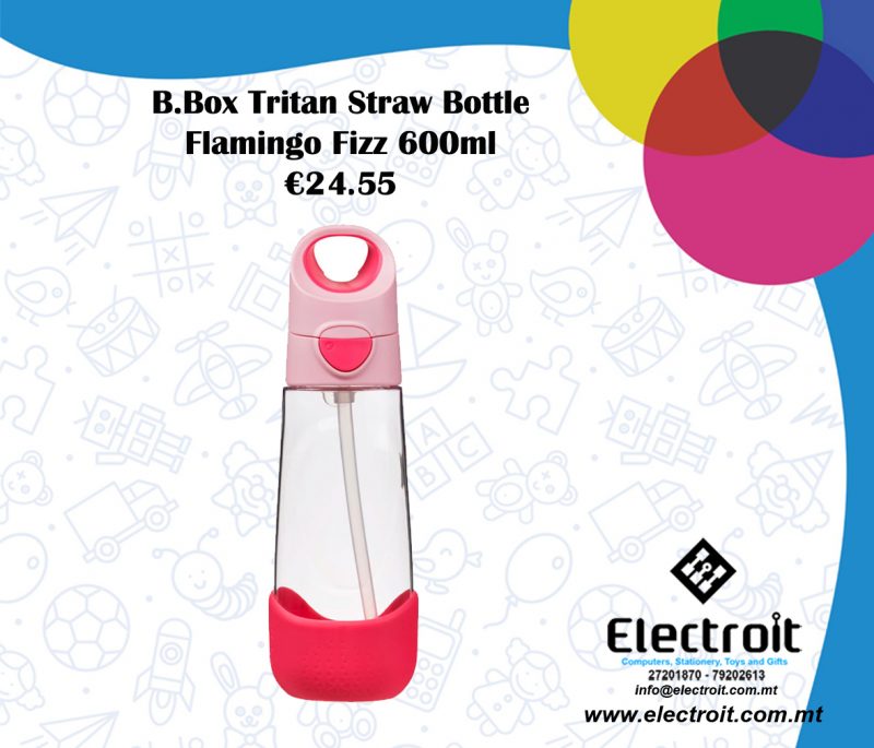 b.box Famingo Fizz Tritan Bottle 600ml