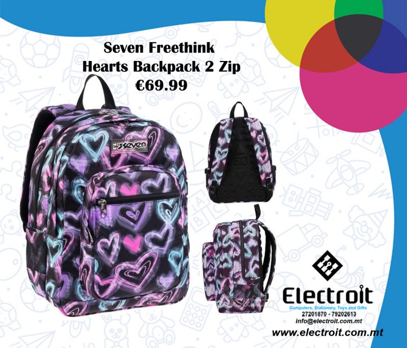 Seven Freethink Backack 2 Zip Girl - Jet Black