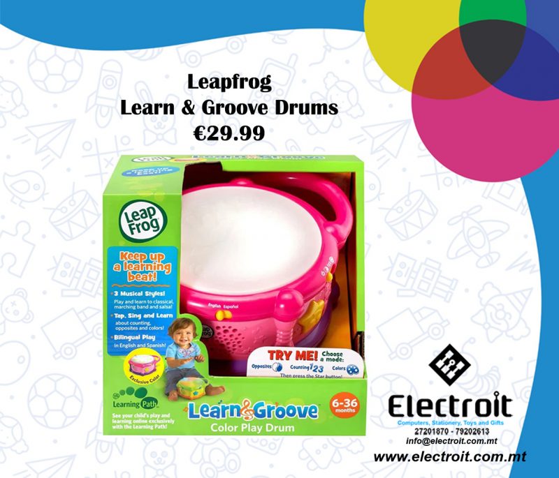 LeapFrog Learn and Groove Colour Play Drum - Pink