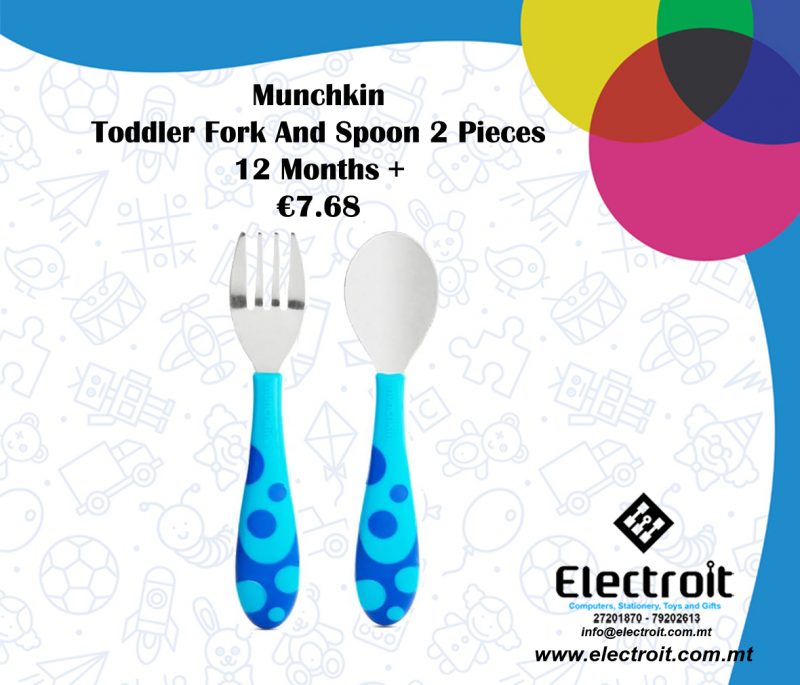Munchkin Toddler Fork & Spoon - Blue