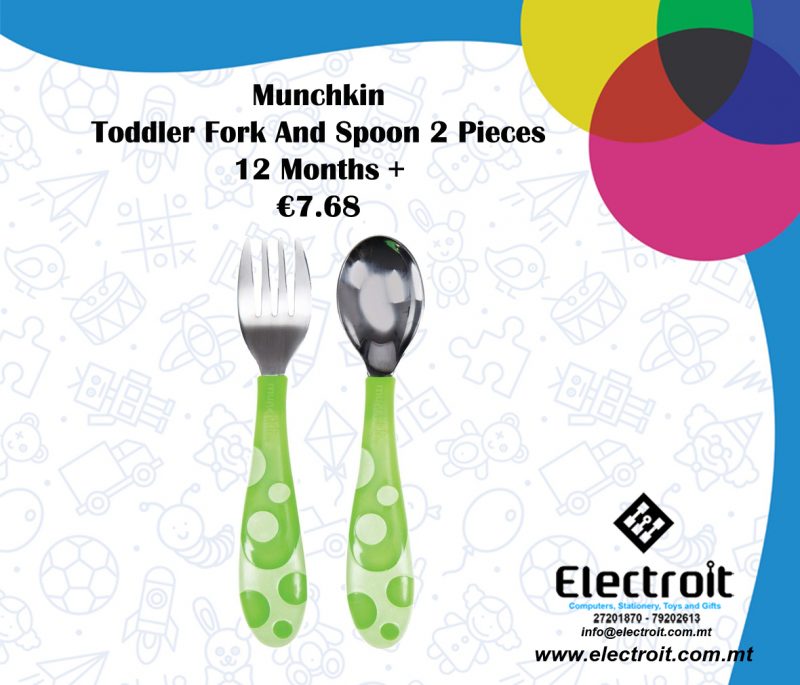 Munchkin Toddler Fork & Spoon - Green