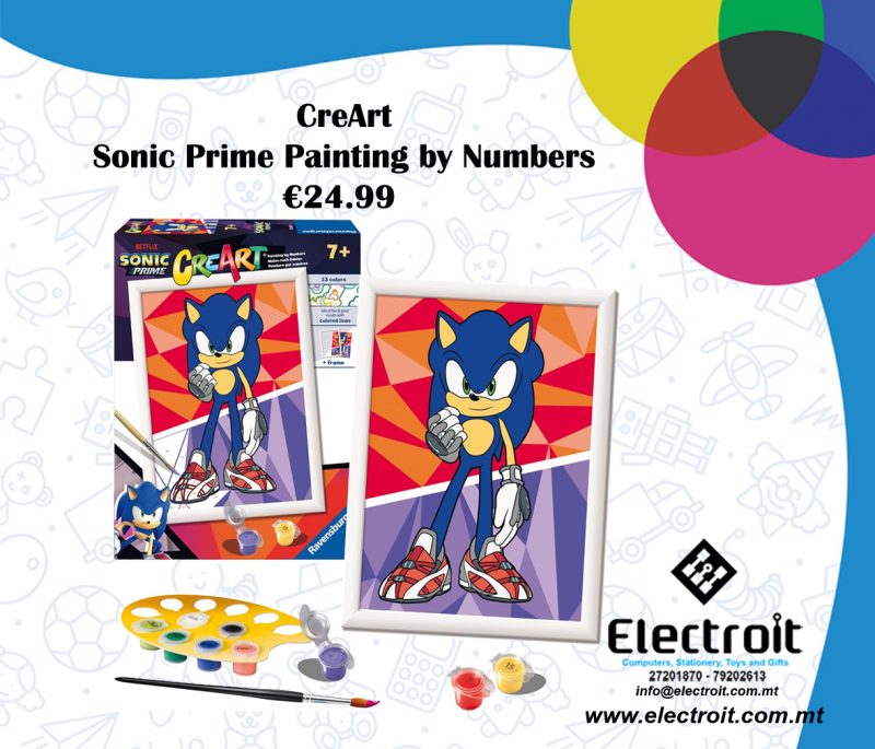 CreArt Sonic Prime Painting by Numbers