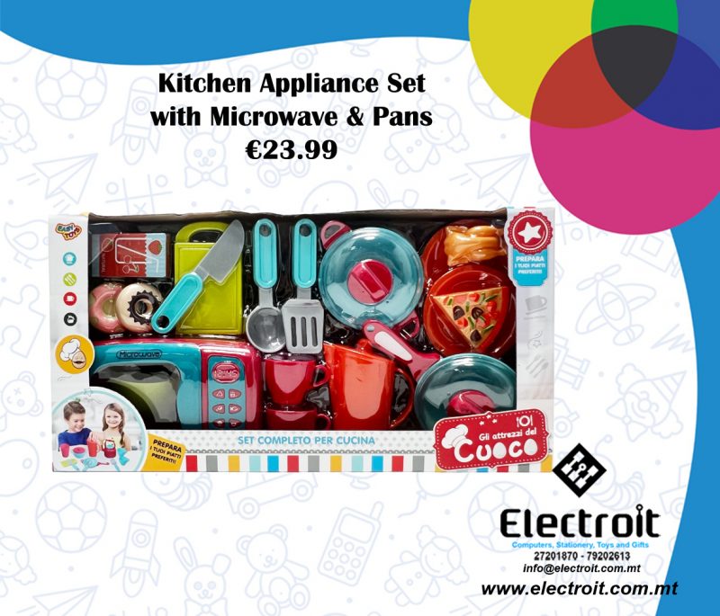 Kitchen Accessories Playset with Microwave and Kettle