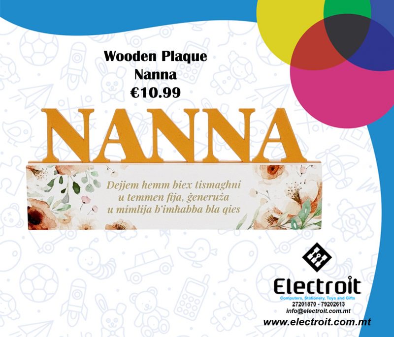 Nanna Wooden Plaque