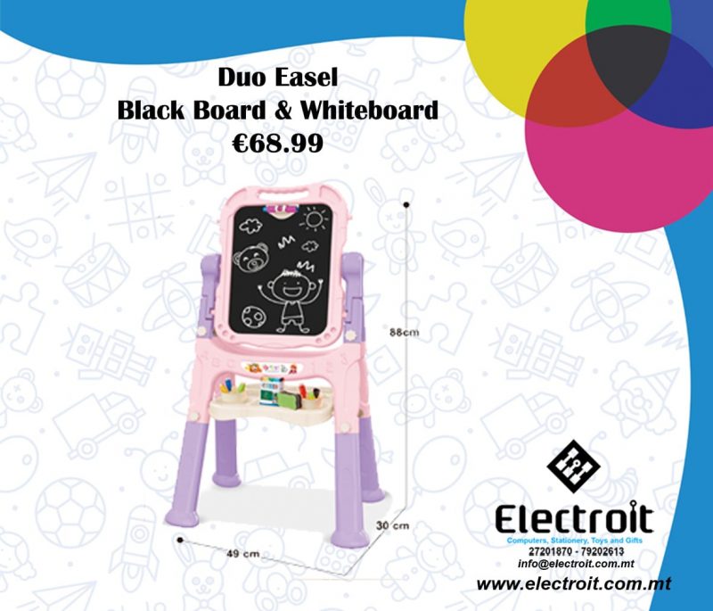 Pink  Duo Whiteboard & Blackboard
