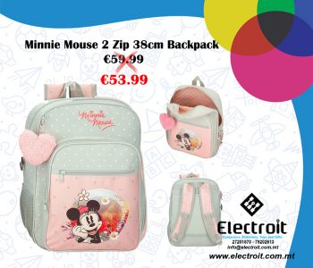 Minnie Mouse Backpack 2 Zip 38cm