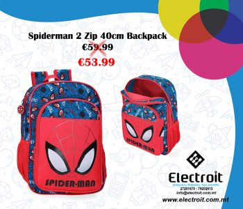 Spiderman 40cm 2 Zip Backpack