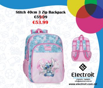 Stitch 40cm 3 Zip Backpack