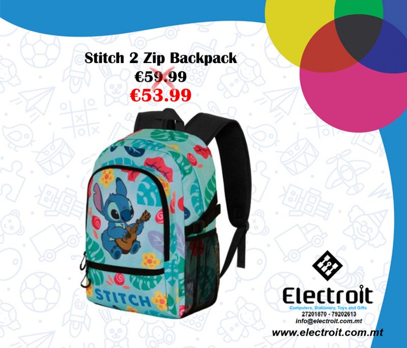 Stitch 40cm 2 Zip Backpack