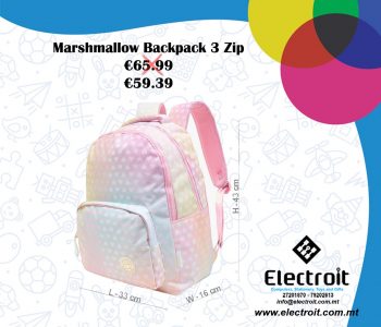 Marshmallow 3 Zip Backpack