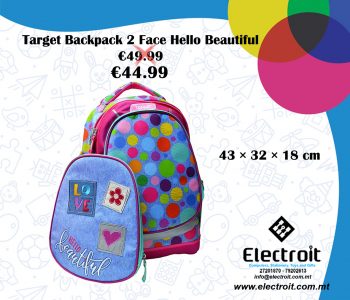 Target 2 Face Backpack Hello Beautiful