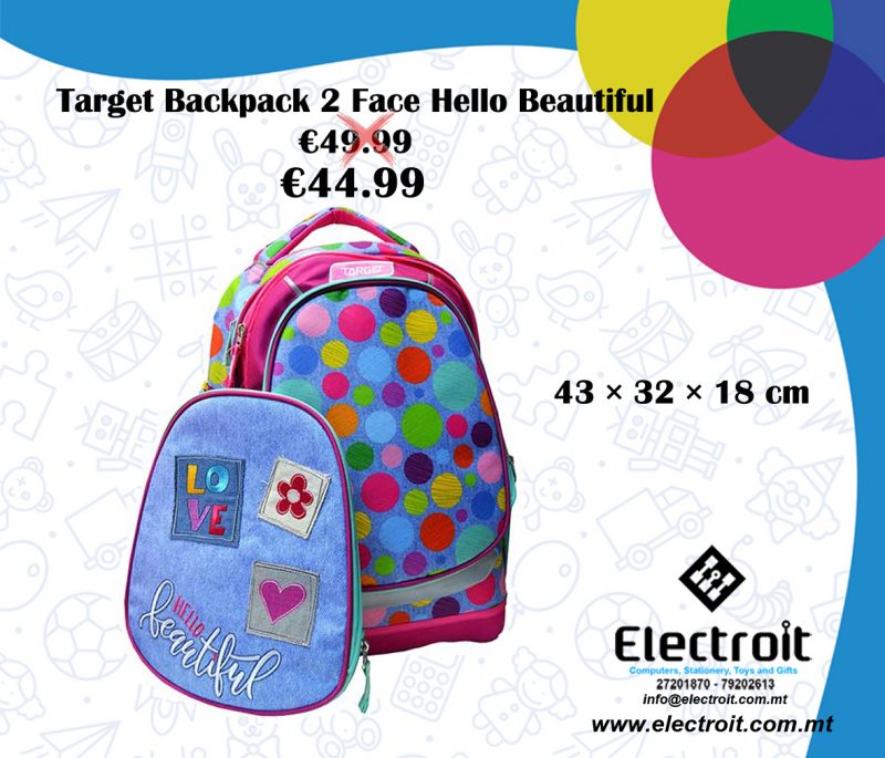 Target 2 Face Backpack Hello Beautiful