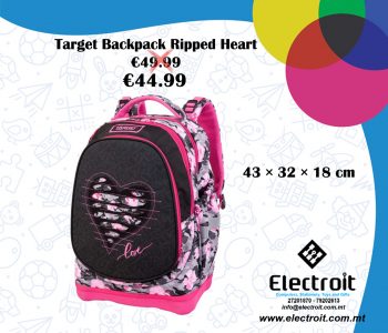 Target 2 Face Backpack Ripped Heart
