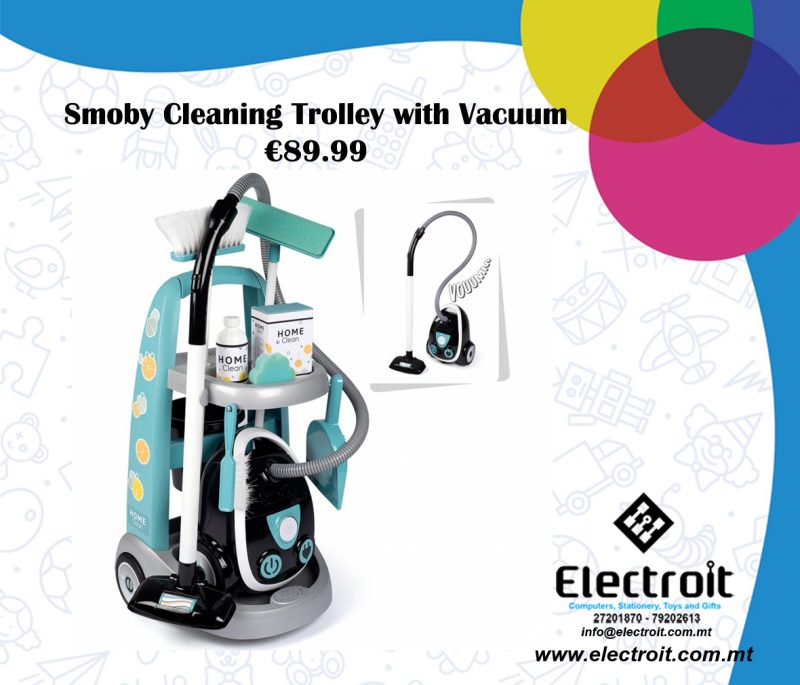 Smoby Cleaning Trolley with Vacuum Cleaner