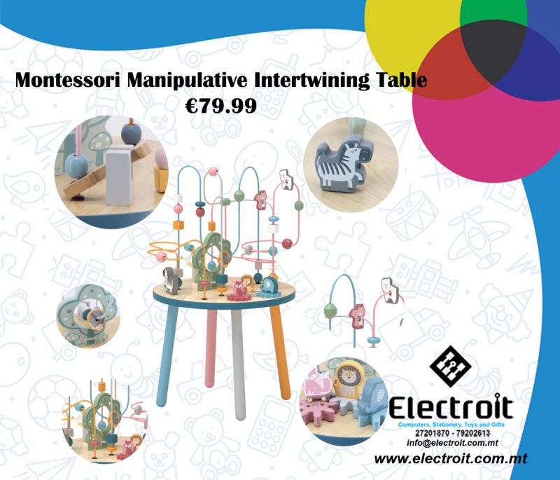 Wooden Montessori Manipulative Educational Table