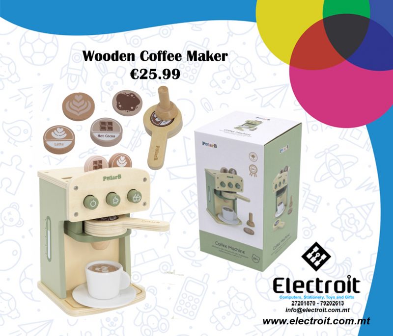 Wooden Coffee Maker with Accessories