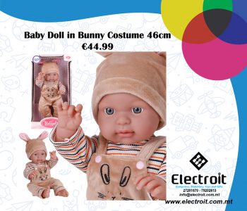 Woopie Baby Doll in Bunny Costume - 46cm