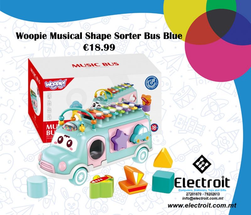 Woopie Baby Musical Sorter Bus Blue