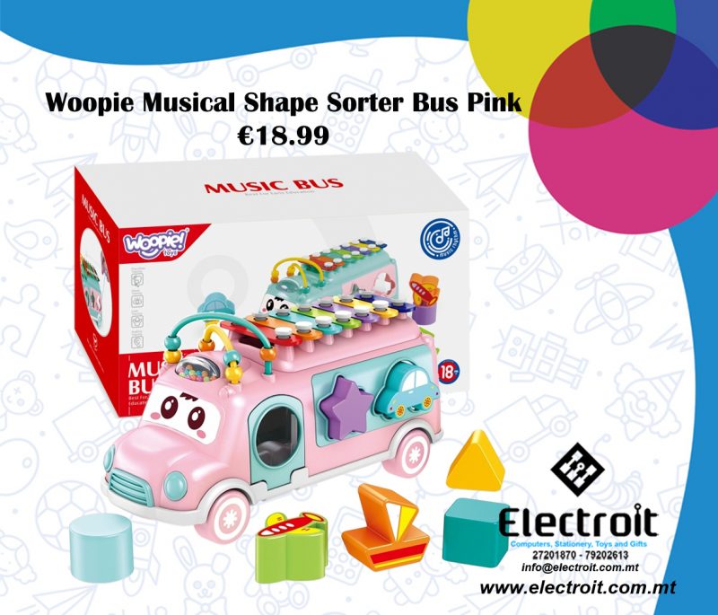 Woopie Baby Musical Sorter Bus Pink
