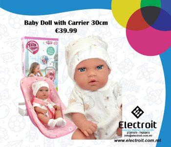 Woopie Royal Baby Doll with Carrier 30cm