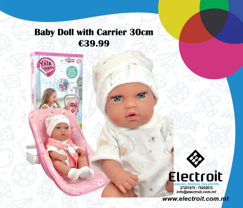 Woopie Royal Baby Doll with Carrier 30cm