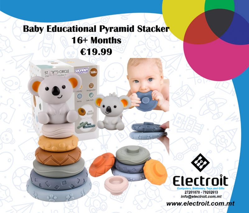 Woopie 2 in 1 Soft Pyramid  Set with Teether