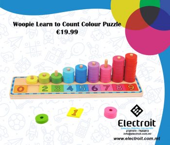 Wooden Learning to count and Colour Puzzle - 3+ Years