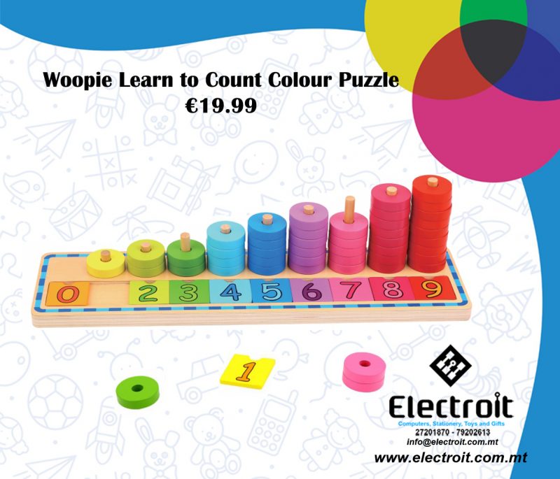 Wooden Learning to count and Colour Puzzle - 3+ Years