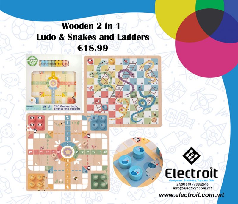 Woopie Wooden Ludo and Snakes and Ladders