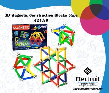 Woopie Magnetic Construction Blocks 3D 58pcs