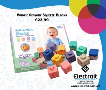 Woopie Baby  Sensory Blocks Squeeze Puzzle Sound Learning Counting 12 pcs
