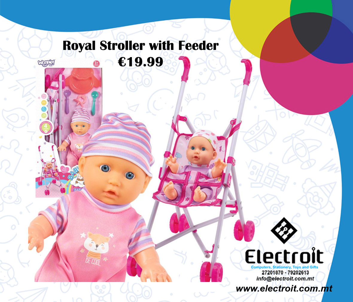 Woopie Baby Stroller with Feeder